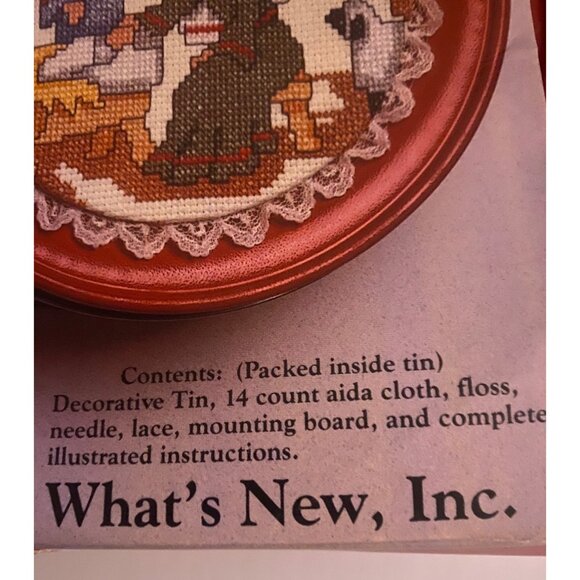 NOS Christmas Cross Stitch Kit A Child Is Born Tin Nativity Baby Jesus Mary - Picture 3 of 5